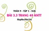 Bài 3.3 Toán 9 tập 1 SGK Kết nối tri thức